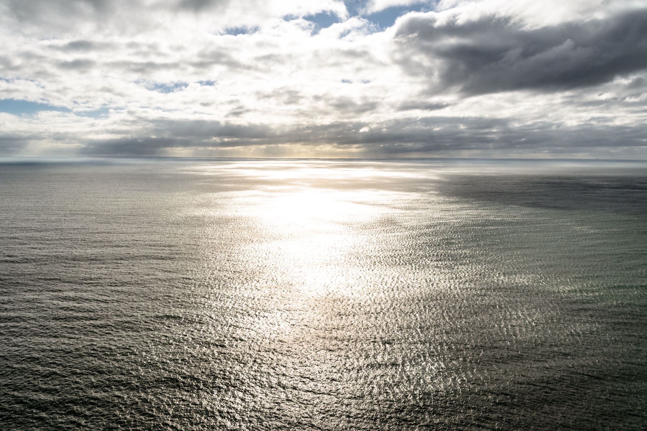 The Atlantic Ocean seen from Chapman's Peak Drive — the cliff-road south from Hout Bay